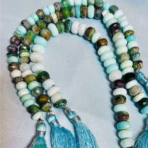 Blue Peruvian Opal Bead Strands
